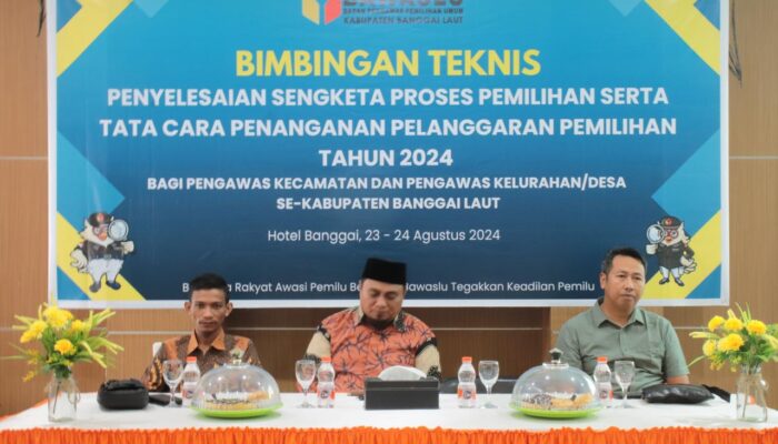 Jelang Pendaftaran Bakal Calon Bupati dan Wakil Bupati, Bawaslu Banggai Laut Gelar Bimtek