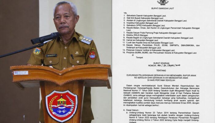 Lewat GEMAR dan GAMAS, Pemkab Banggai Laut Ajak Ayah Lebih Terlibat dalam Pendidikan Anak