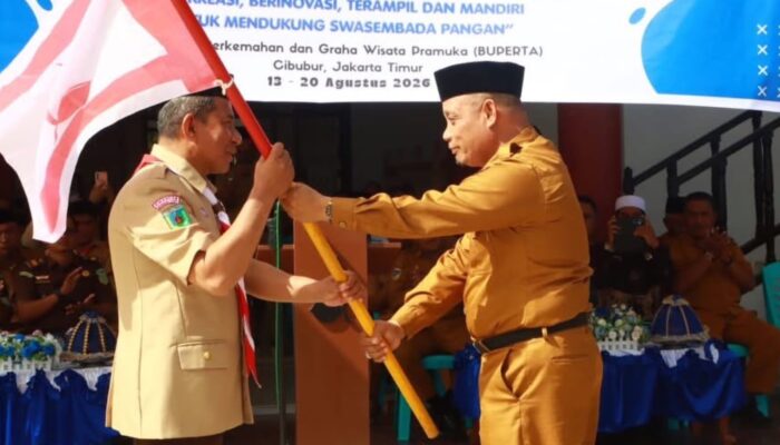 Sekda Saiful Lepas Kontingen Pramuka Banggai Laut ke Jambore Nasional XII, Titip Pesan Jaga Nama Daerah