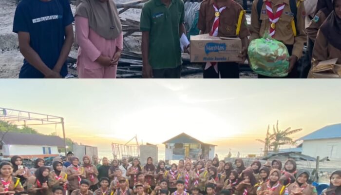 Rumah Hangus, Harta Ludes: Pramuka Saka Bakti Husada Banggai Laut Ulurkan Tangan untuk Korban Kebakaran Tinakin Laut
